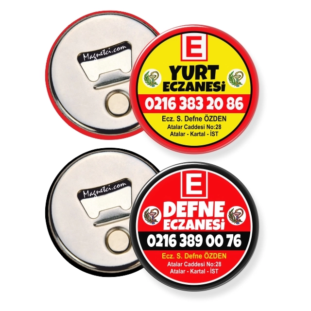 58MM-05 kodlu 58 MM AÇACAKLI BUTON MAGNET üretim örneği