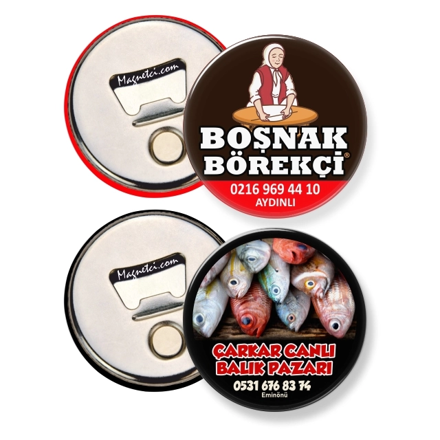 58MM-06 kodlu 58 MM AÇACAKLI BUTON MAGNET üretim örneği