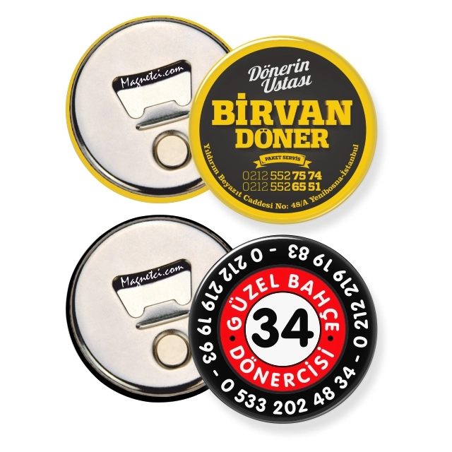58MM-07 kodlu 58 MM AÇACAKLI BUTON MAGNET üretim örneği