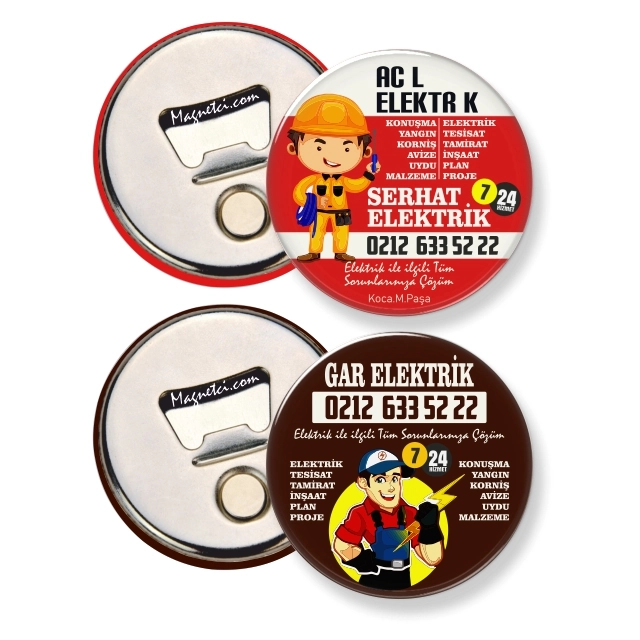 58MM-08 kodlu 58 MM AÇACAKLI BUTON MAGNET üretim örneği