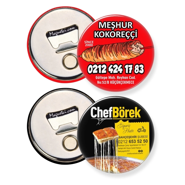 58MM-09 kodlu 58 MM AÇACAKLI BUTON MAGNET üretim örneği