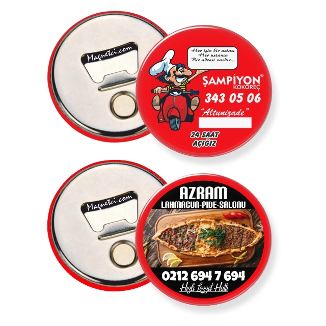 58MM-10 kodlu 58 MM AÇACAKLI BUTON MAGNET üretim örneği