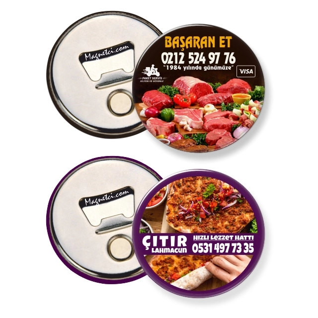 58MM-12 kodlu 58 MM AÇACAKLI BUTON MAGNET üretim örneği