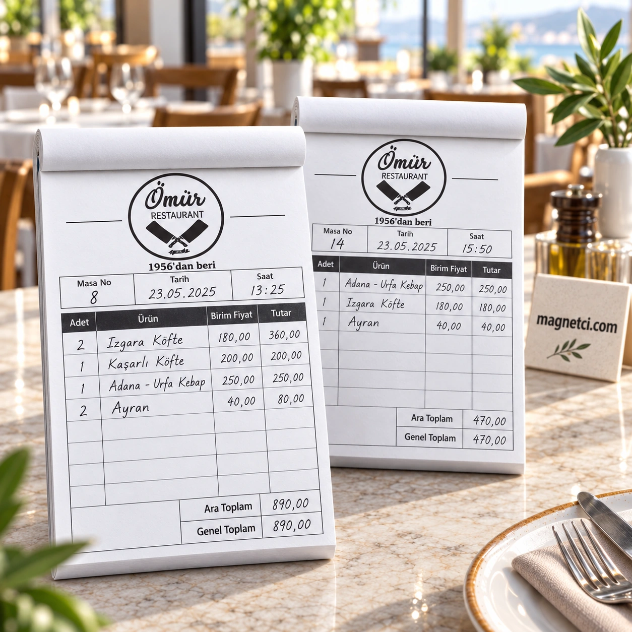 ADS-01 restoran kullanım senaryosu