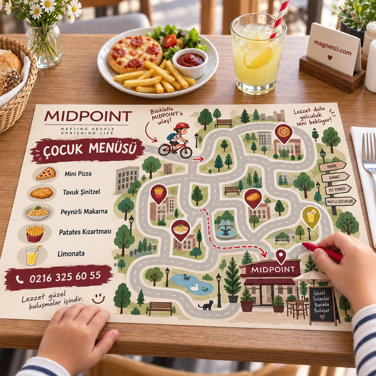 AMS-02 Midpoint temalı Amerikan servis restoran kullanım senaryosu