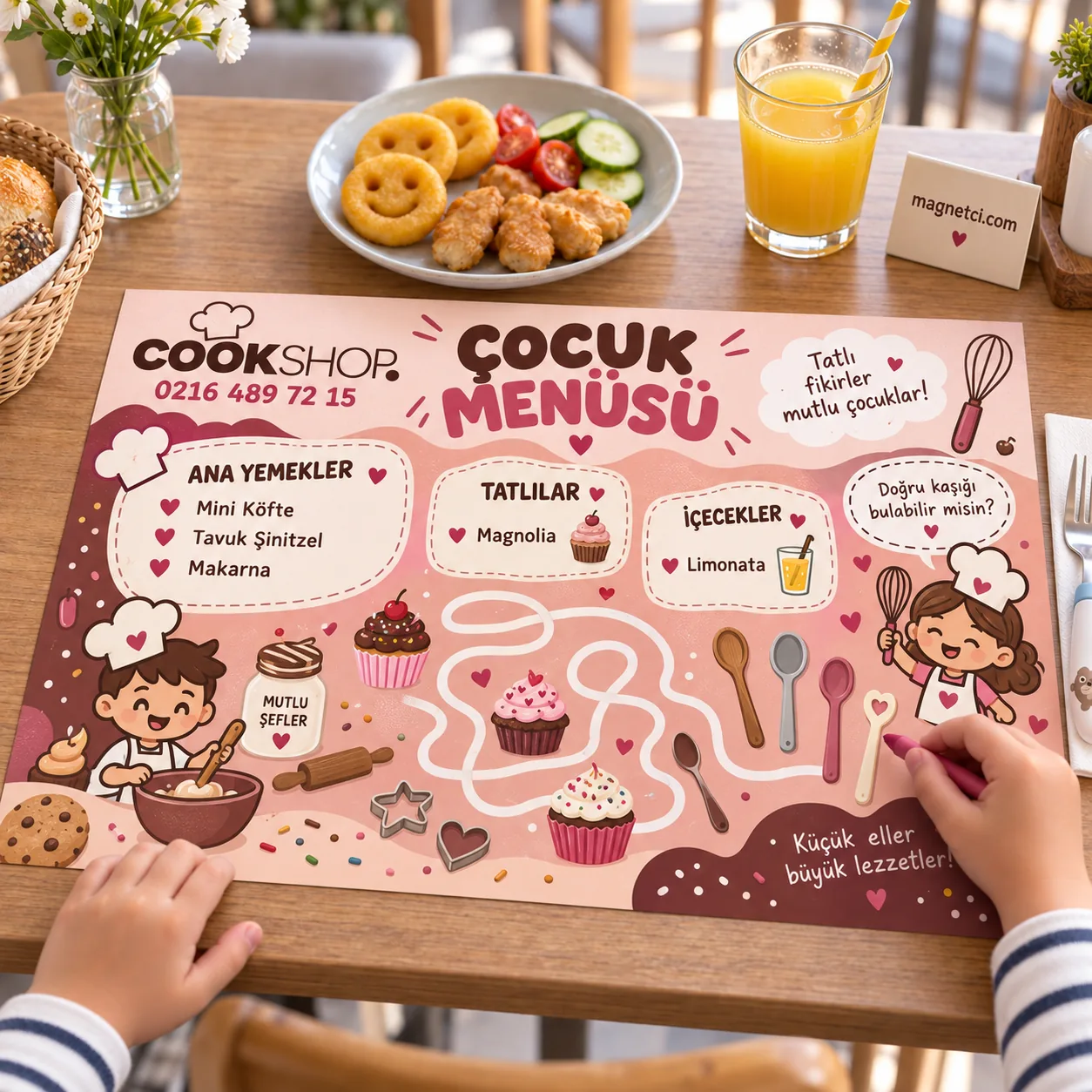 AMS-04 Cookshop temalı Amerikan servis restoran kullanım senaryosu