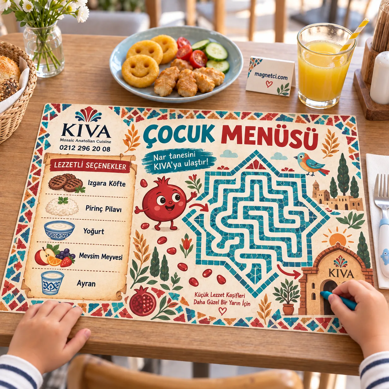 AMS-06 Kiva temalı Amerikan servis restoran kullanım senaryosu