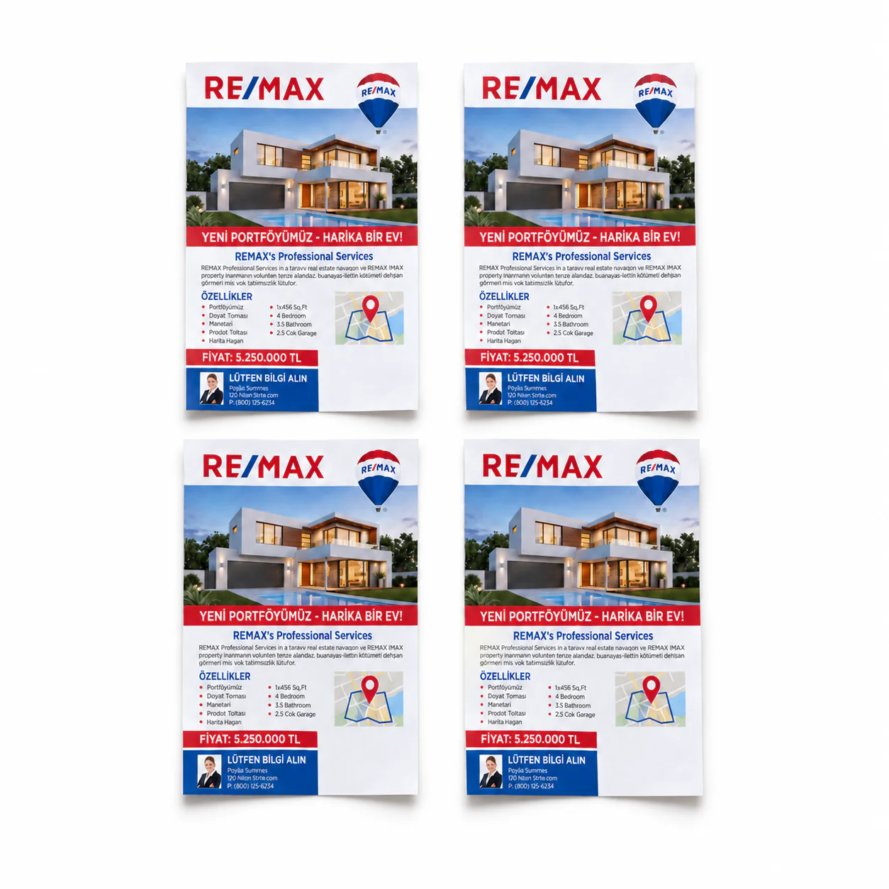 İLRA5 kodlu 90 gr kuşe, tek yön renkli, 137 × 198 mm ofset baskılı ilan
