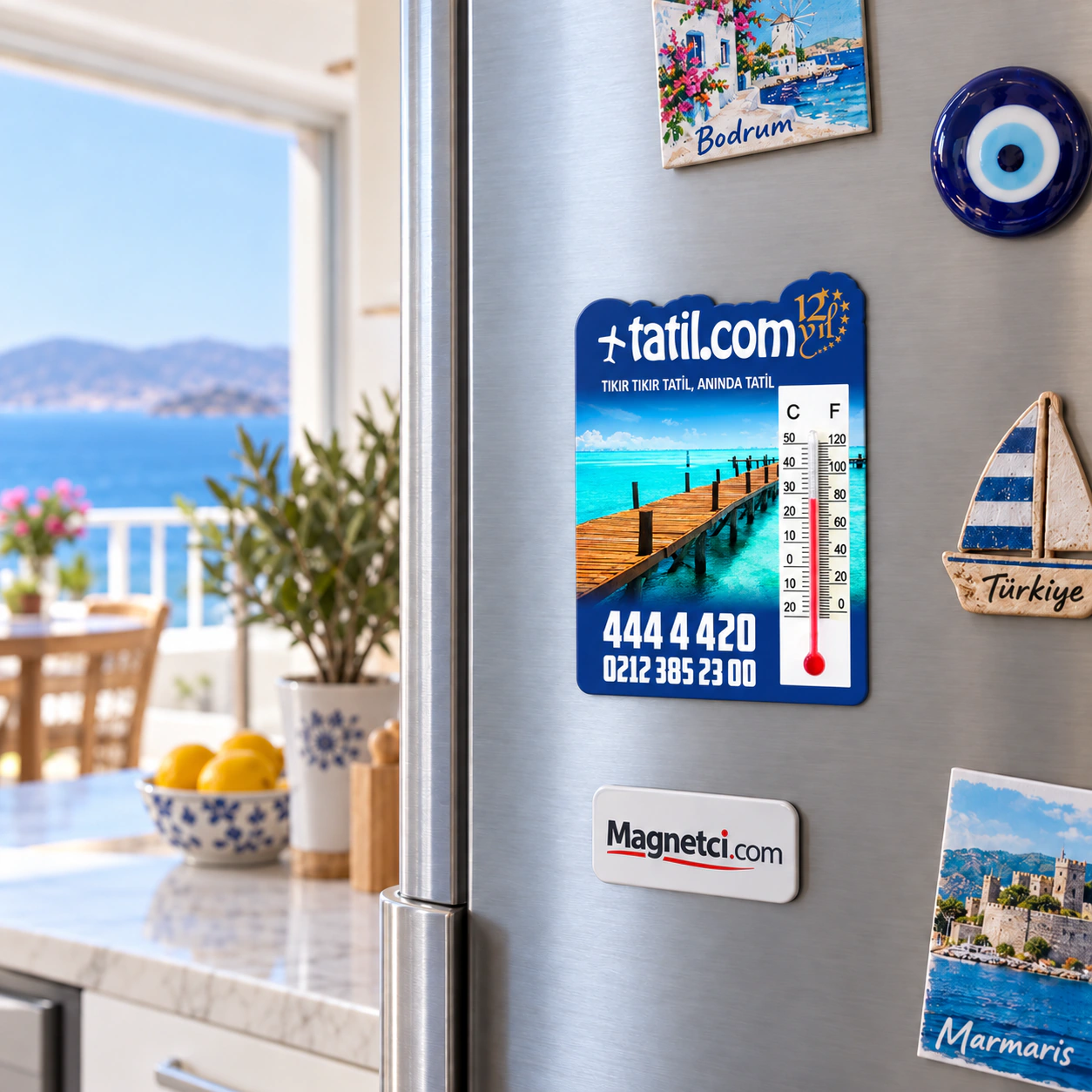 DTM-03 dereceli termometreli magnet kullanım sahnesi