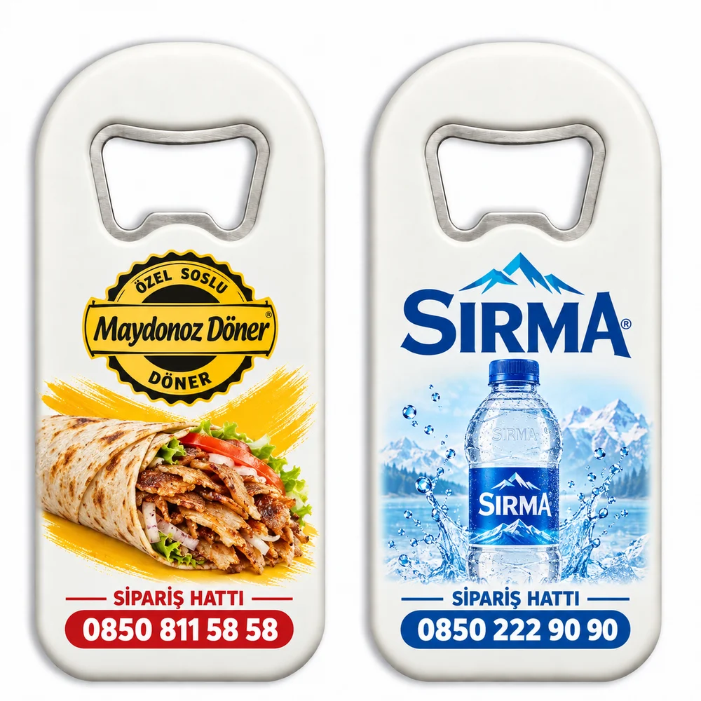 Maydonoz Döner ve Sırma baskılı ekonomik düz açacak magnet örnekleri