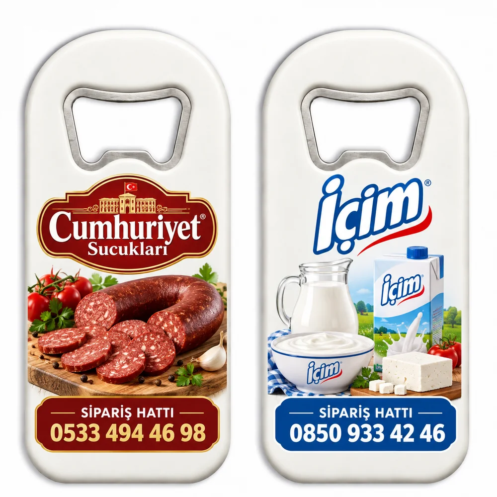 Cumhuriyet Sucukları ve İçim baskılı ekonomik düz açacak magnet örnekleri