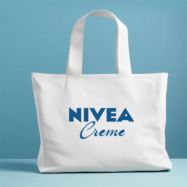 Nivea baskılı ham bez çanta