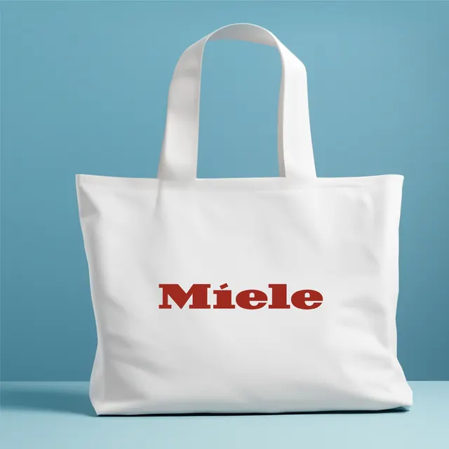 Miele baskılı ham bez çanta