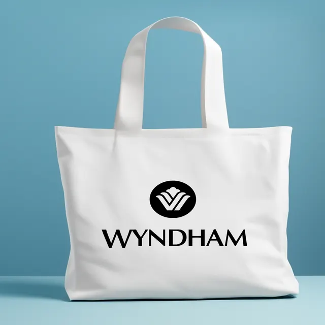 Wyndham baskılı ham bez çanta