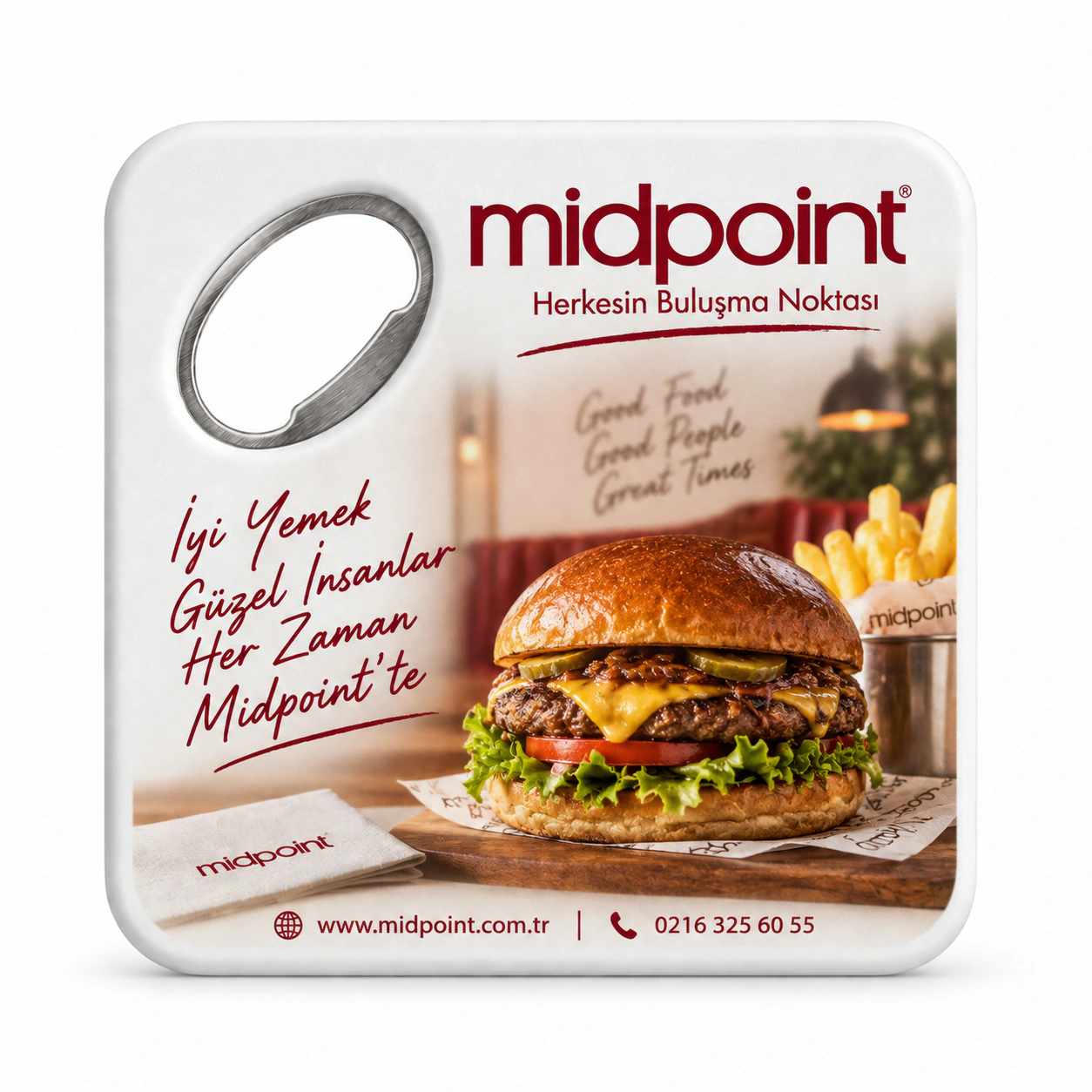 UV baskılı Kare Bardak Altı Açacak Magnet, Ürün Kodu KBA-02