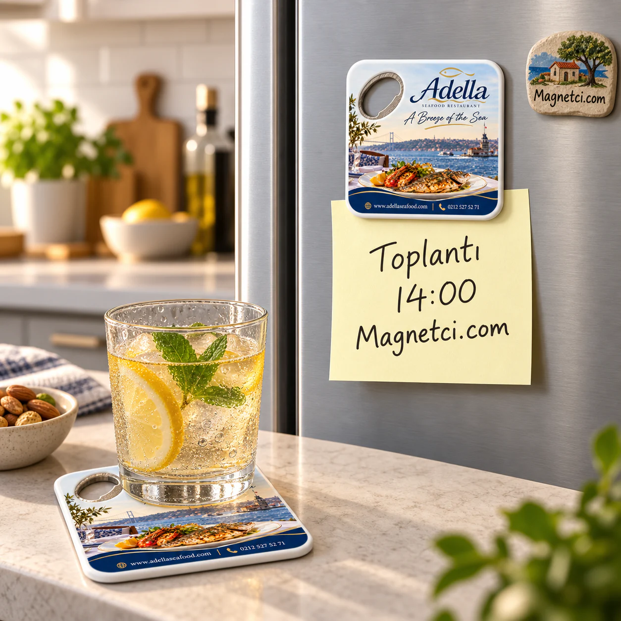 KBA-03 kodlu Kare Bardak Altı Açacak Magnet çift kullanım kullanım senaryosu