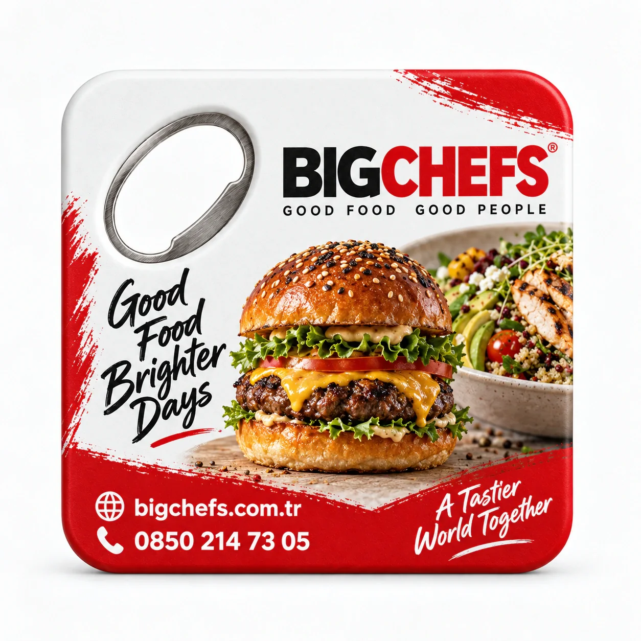 UV baskılı Kare Bardak Altı Açacak Magnet, Ürün Kodu KBA-06