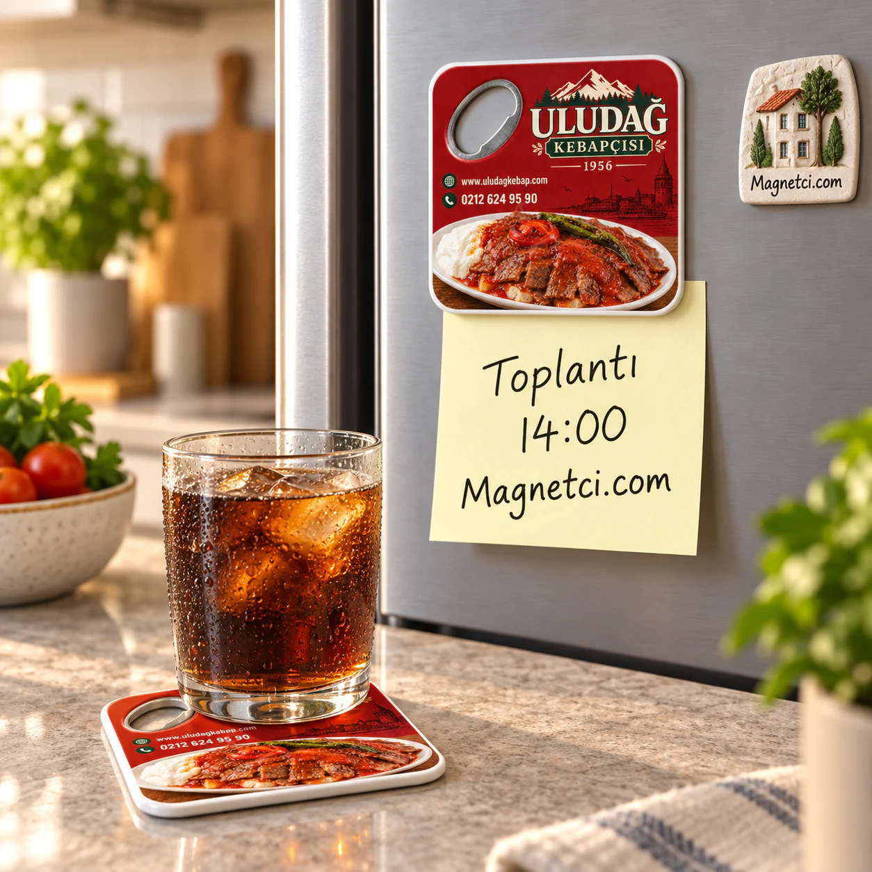 KBA-10 kodlu Kare Bardak Altı Açacak Magnet çift kullanım kullanım senaryosu
