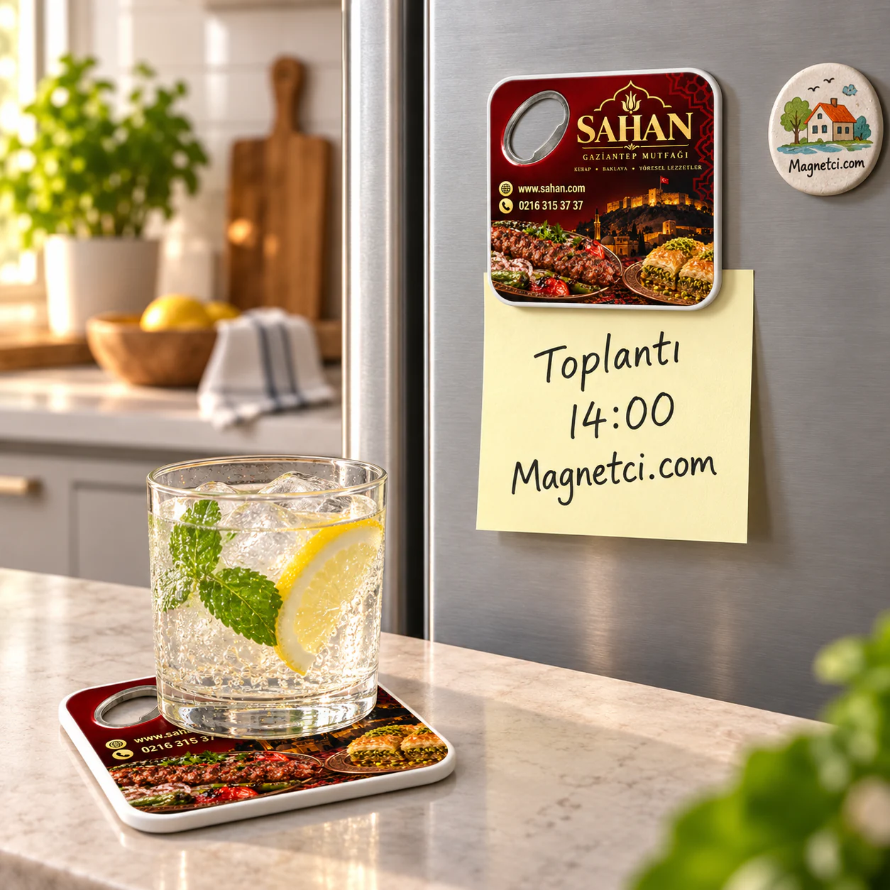 KBA-11 kodlu Kare Bardak Altı Açacak Magnet çift kullanım kullanım senaryosu