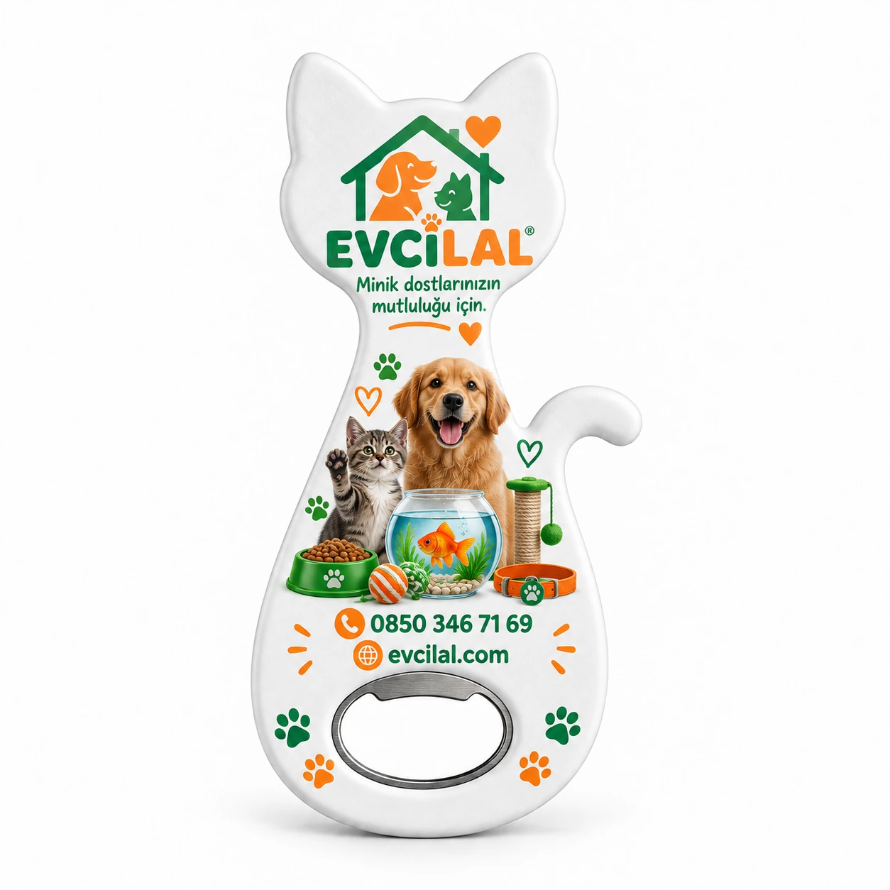 KEDAM-04 kodlu Kedi Açacak Magnet üretim örneği