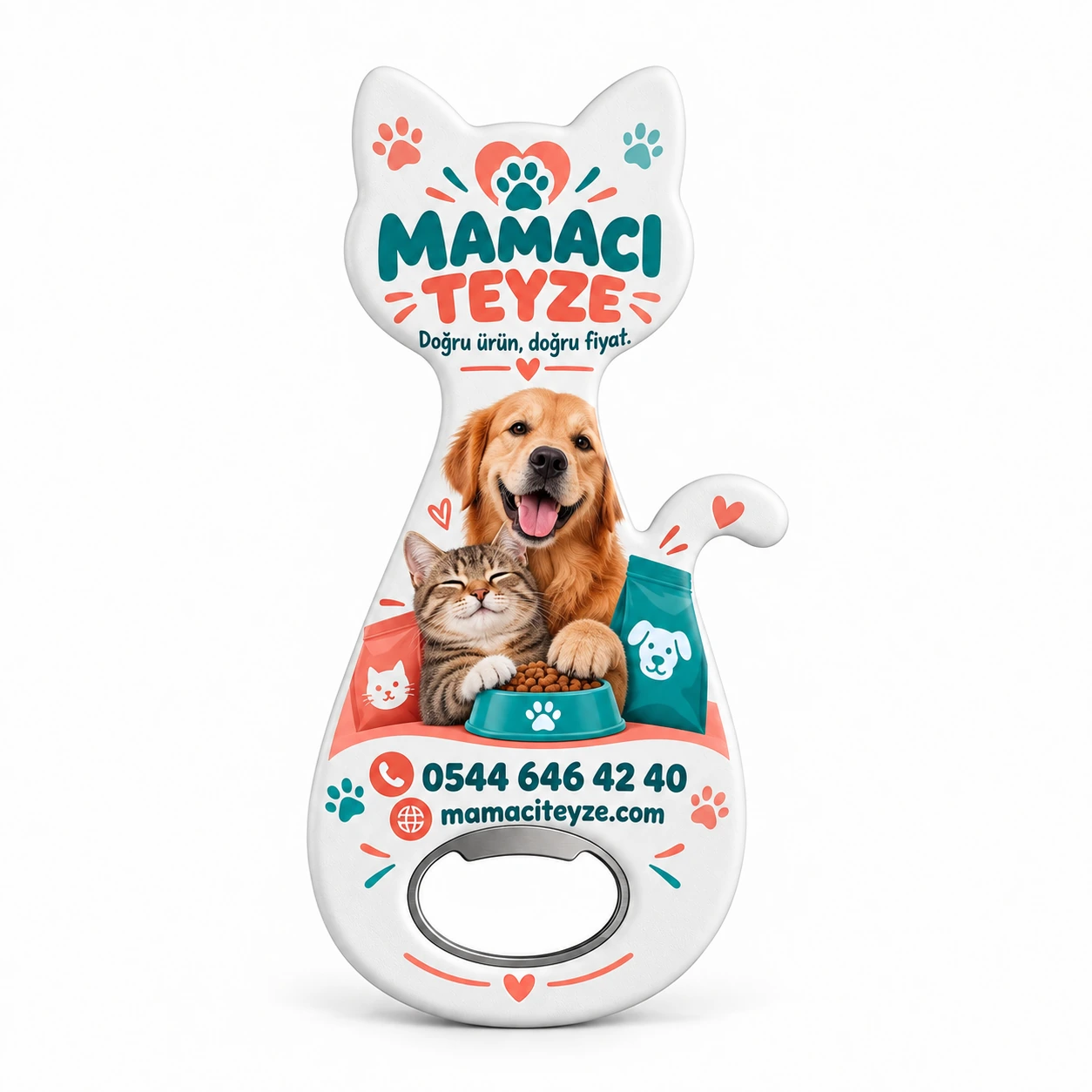 KEDAM-07 kodlu Kedi Açacak Magnet üretim örneği