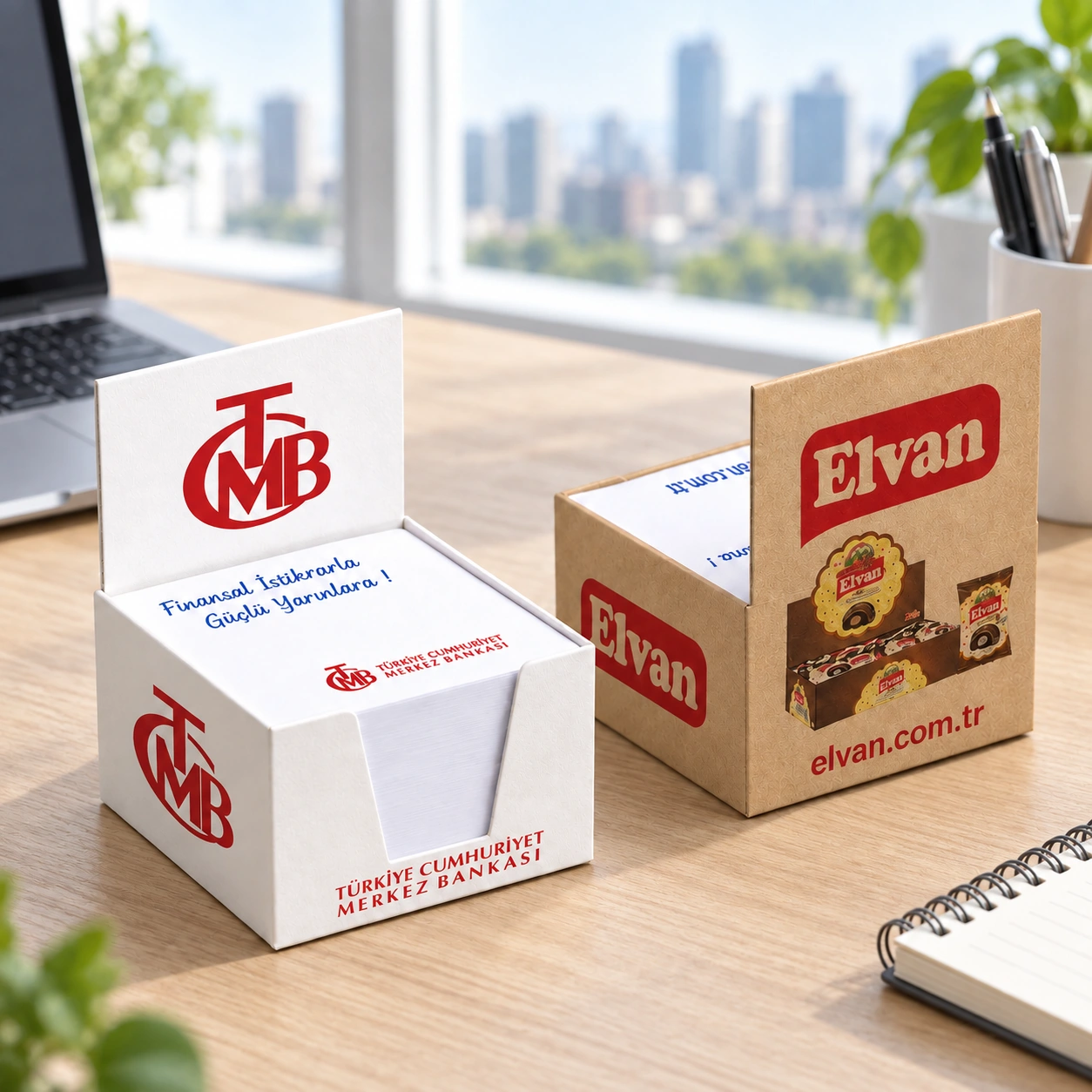 KBC-01 küp bloknot aydınlık ofis kullanım senaryosu