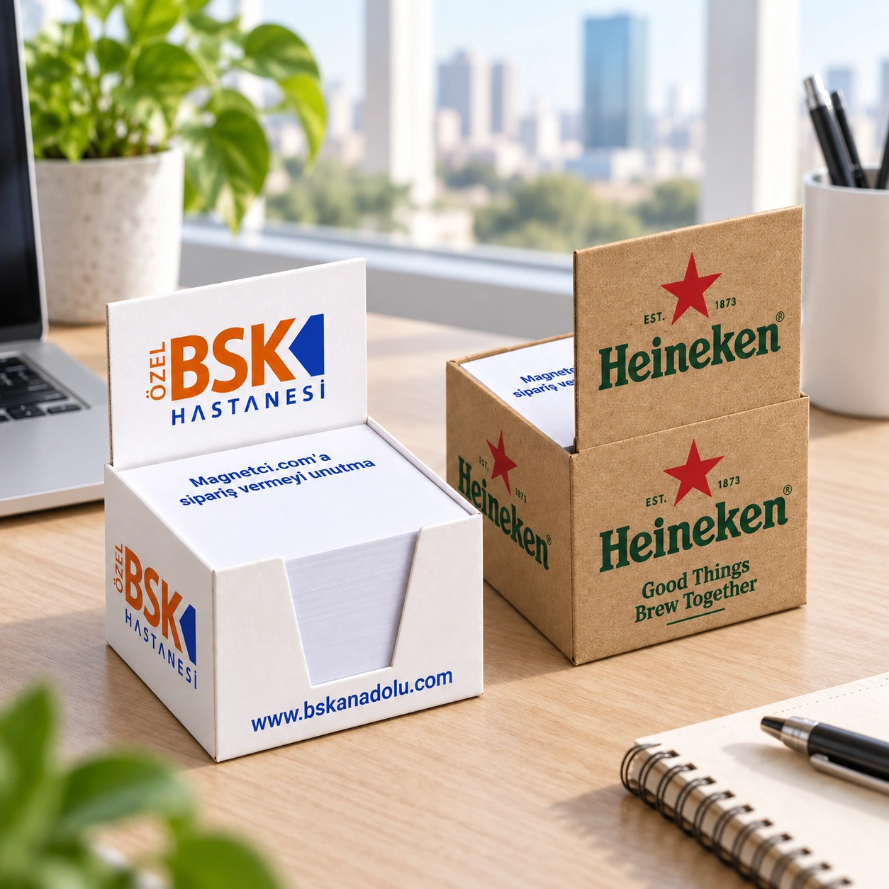 KBC-08 küp bloknot aydınlık ofis kullanım senaryosu