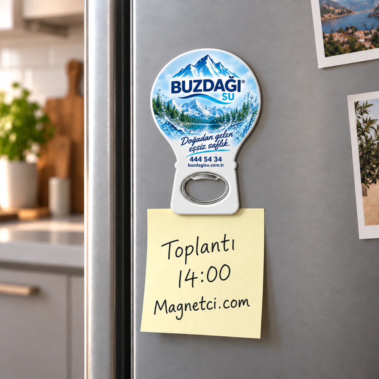 LBAM-03 kodlu Lüks Balon Açacak Magnet buzdolabında not tutma kullanım senaryosu