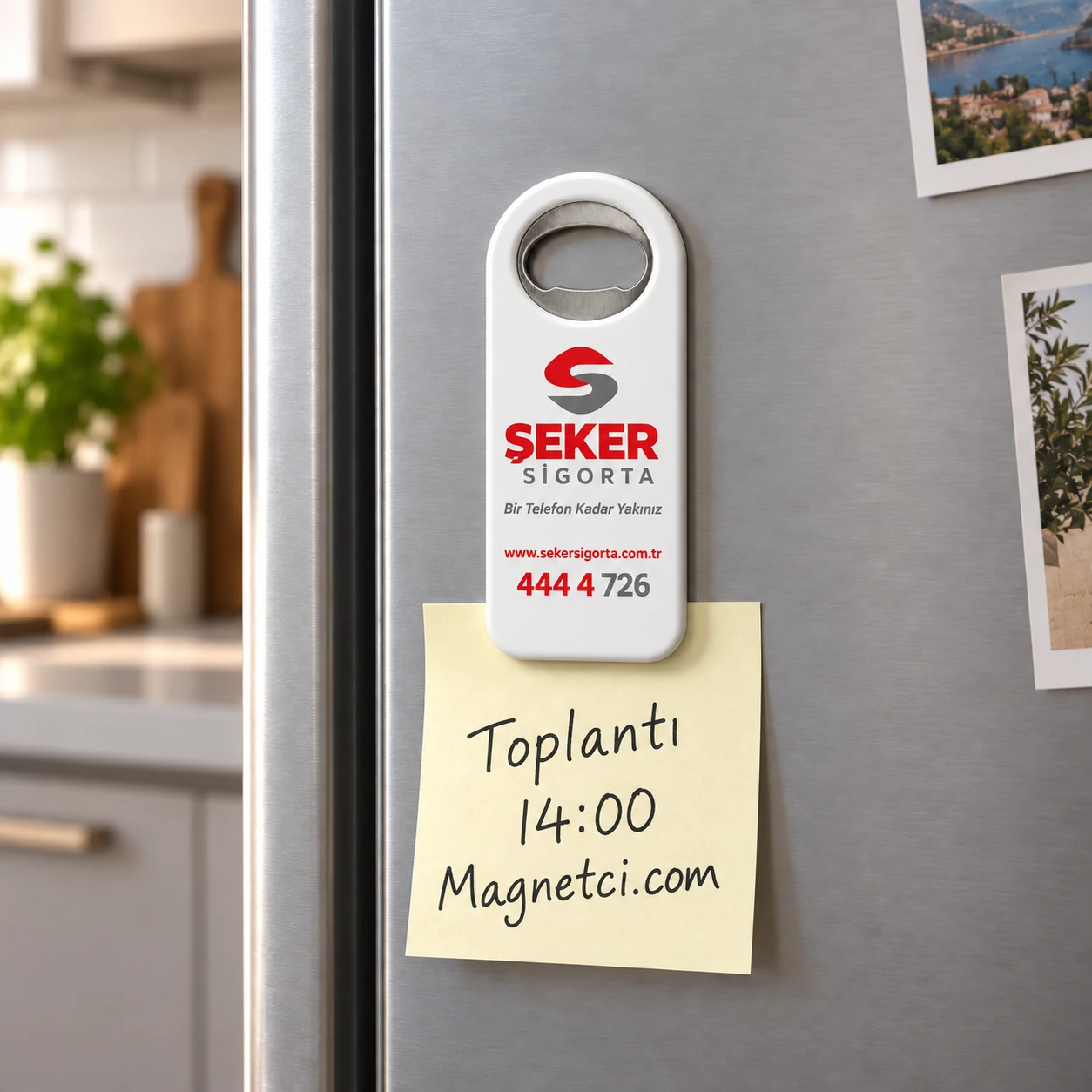 Şeker Sigorta UV baskılı Lüks Düz Açacak Magnet, Ürün Kodu LDAM-10 kullanım senaryosu