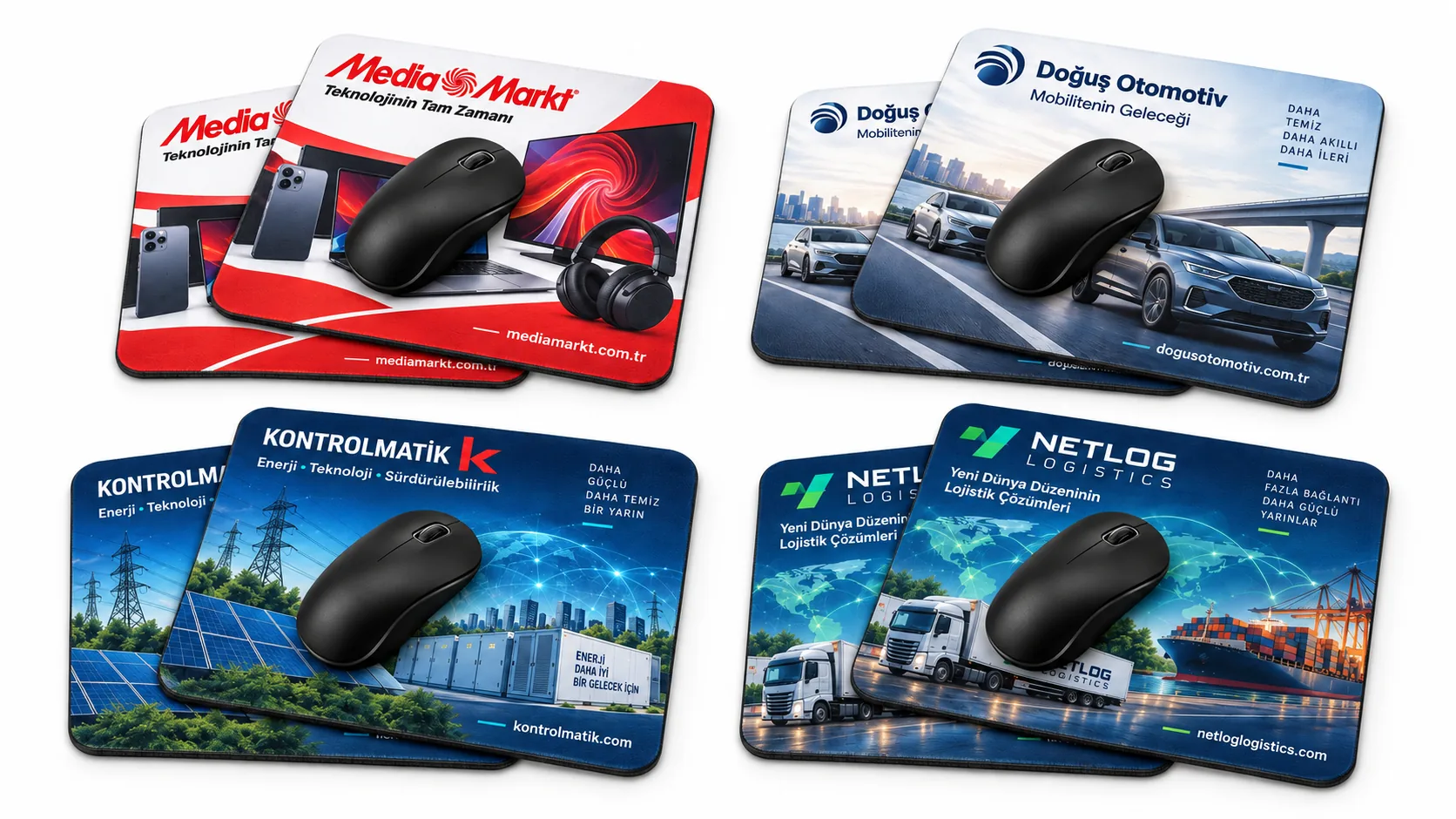 Kurumsal baskılı mousepad üretim örnekleri