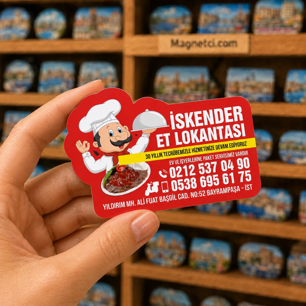 OKM-04 elde tutulan arka planlı özel kesim magnet görseli
