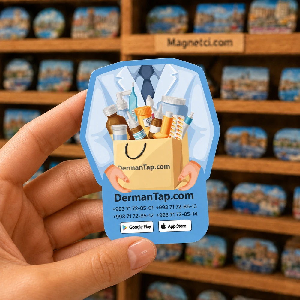 OKM-06 elde tutulan arka planlı özel kesim magnet görseli
