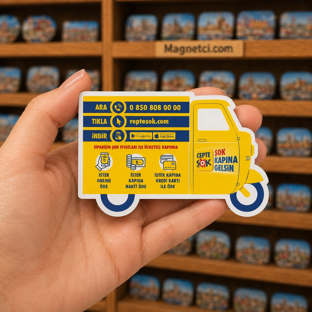 OKM-08 elde tutulan arka planlı özel kesim magnet görseli