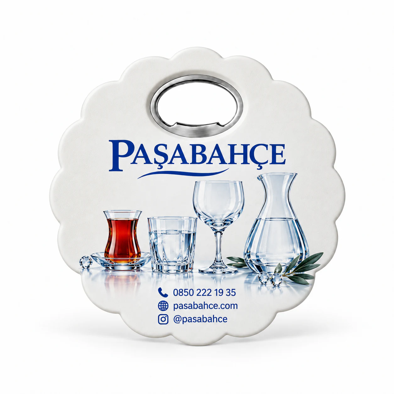 PBAAM-06 kodlu PAPATYA BARDAK ALTI AÇACAK MAGNET üretim örneği