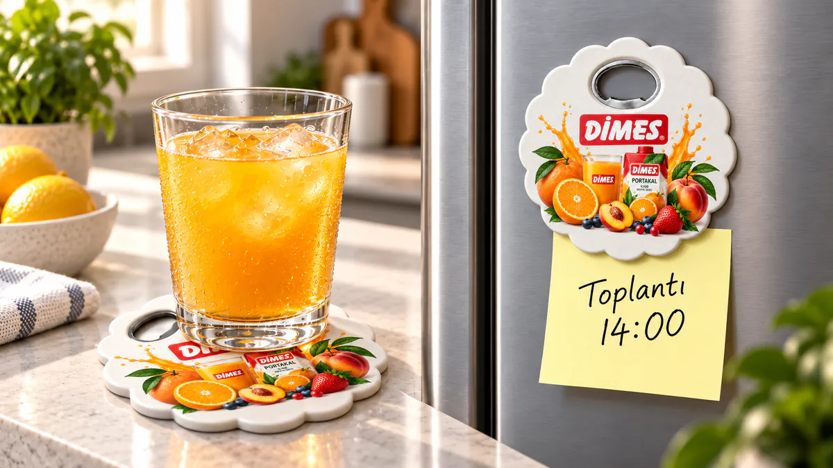 PAPATYA BARDAK ALTI AÇACAK MAGNET üretim örnekleri