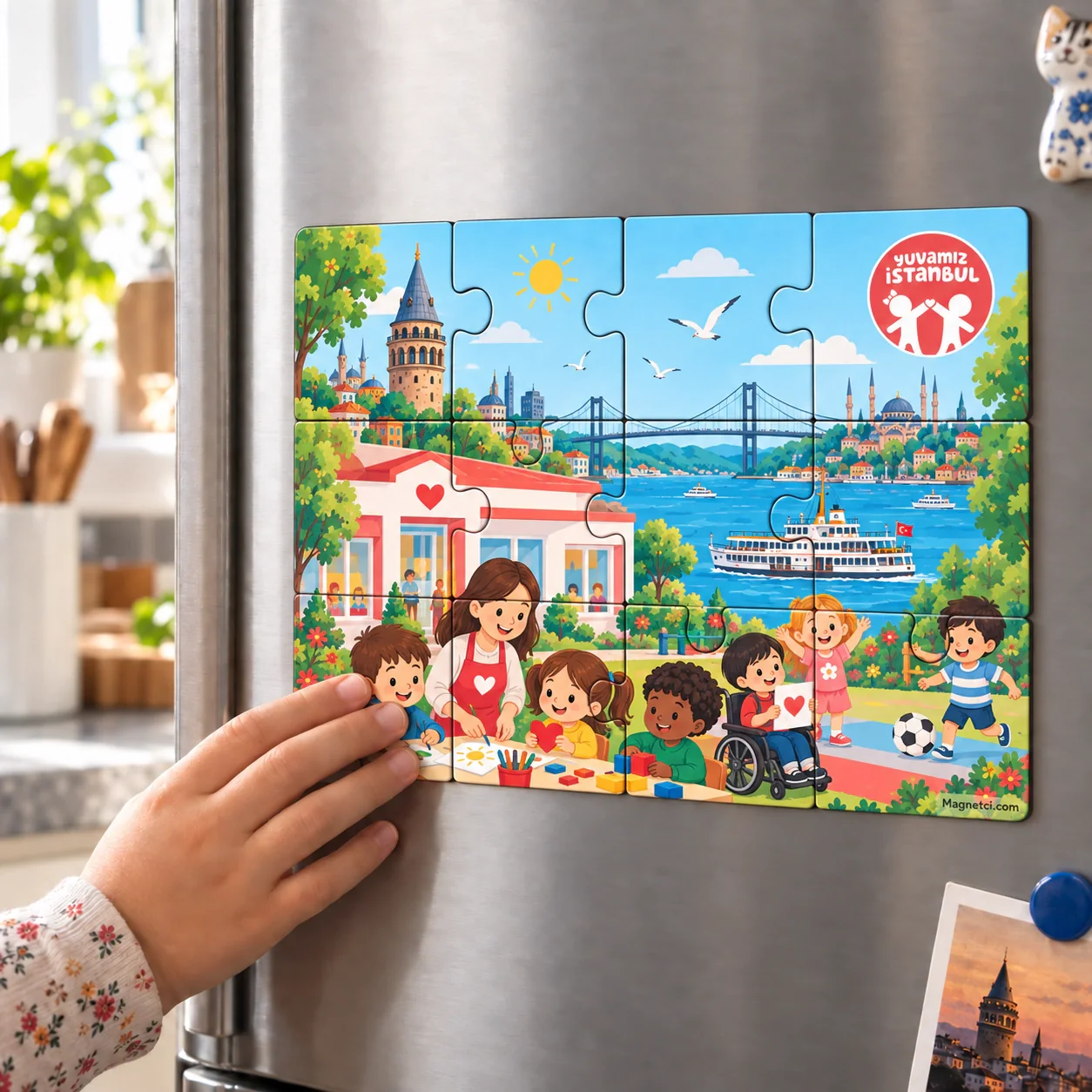 Yuvamız İstanbul Puzzle Magnet üretim senaryosu