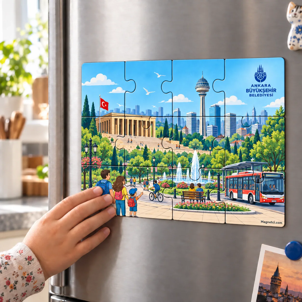 Ankara Büyükşehir Belediyesi Puzzle Magnet üretim senaryosu