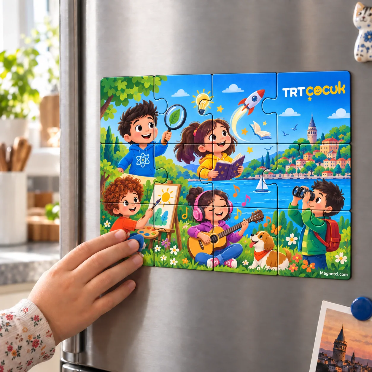 TRT Çocuk Puzzle Magnet üretim senaryosu