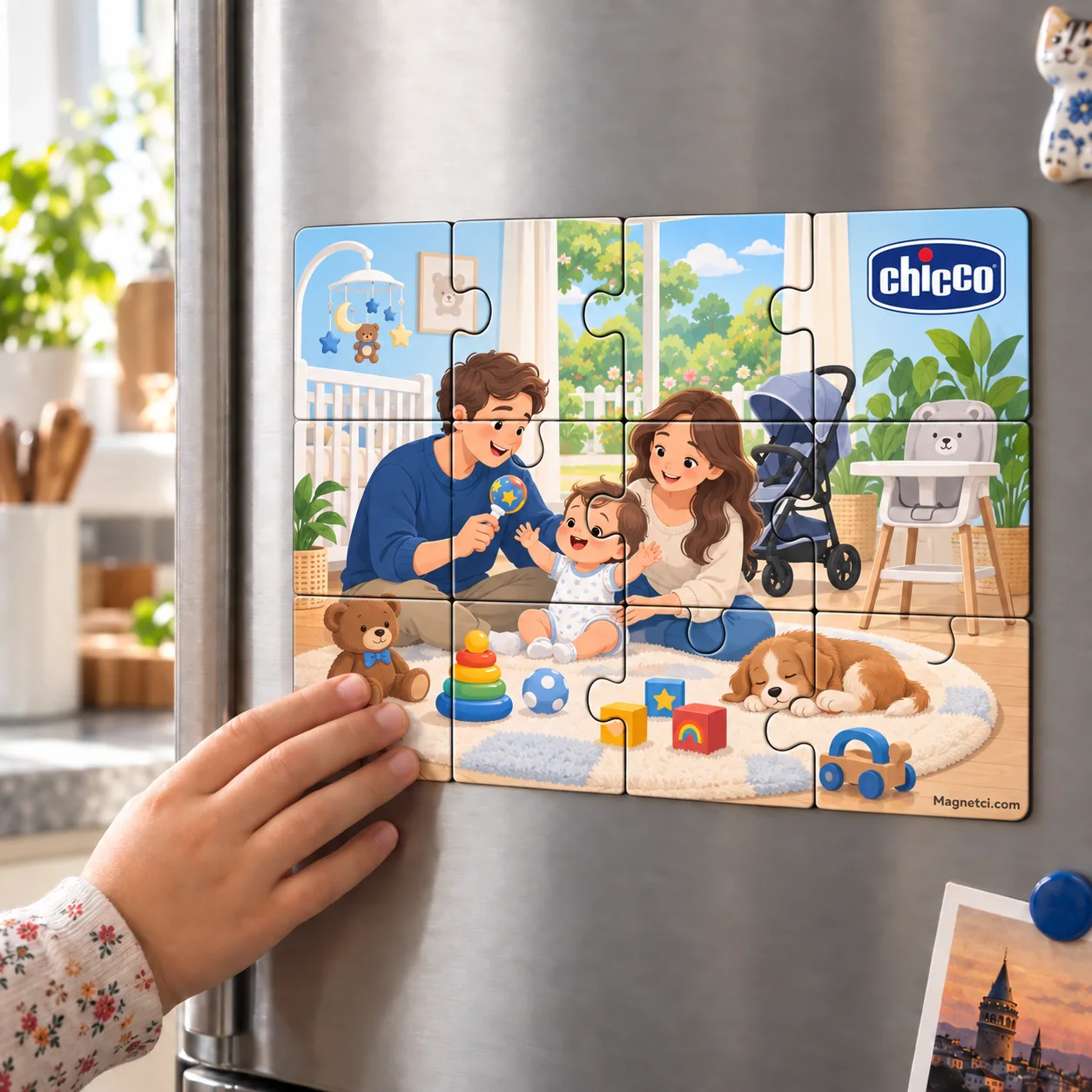 Chicco Puzzle Magnet üretim senaryosu