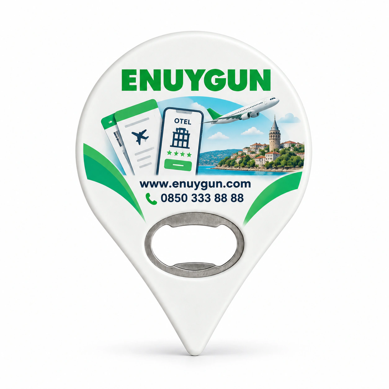 UV baskılı Sivri Konum Açacak Magnet, Ürün Kodu SKAM-10