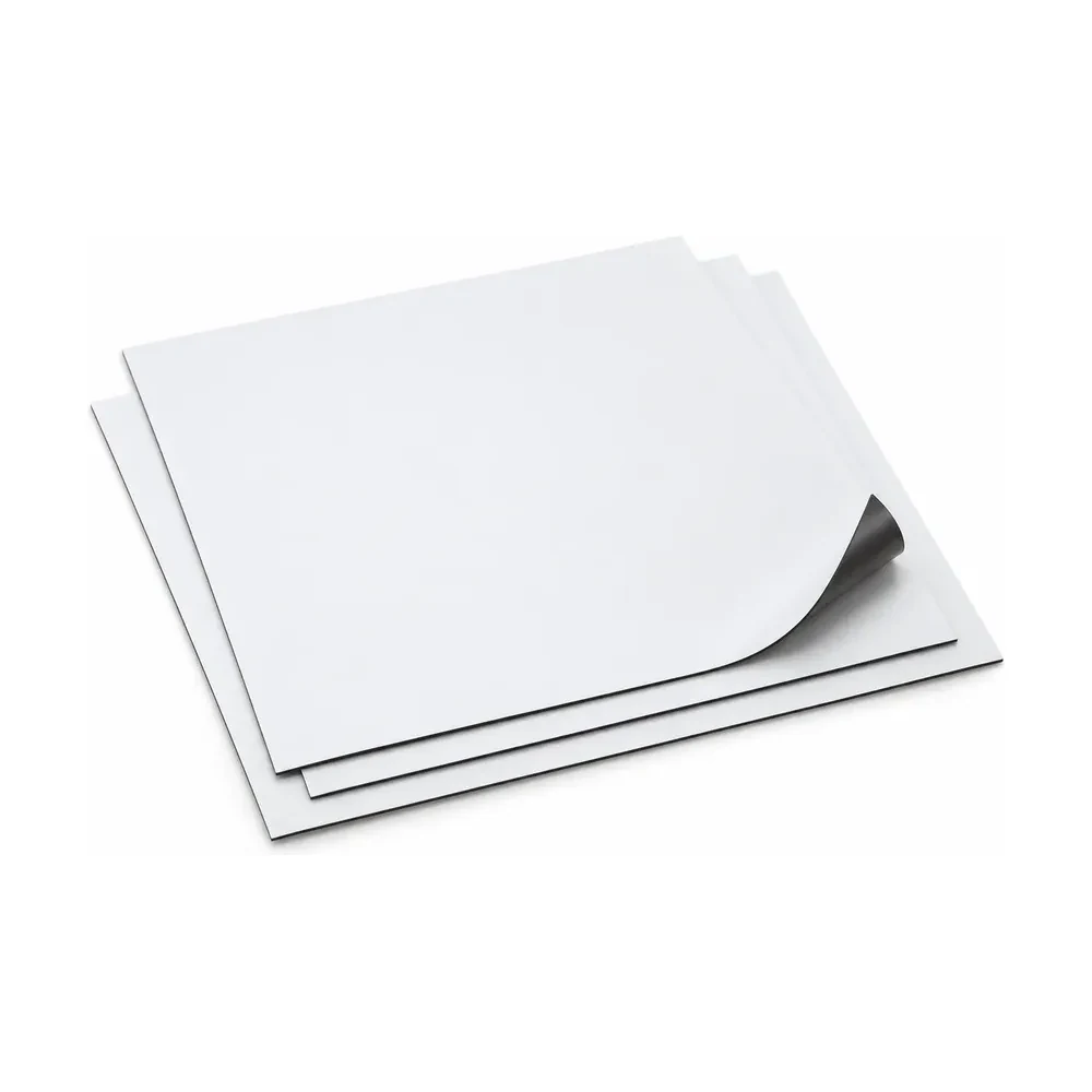 30 x 30 cm 0,800 mikron beyaz PVC kaplı tabaka magnet