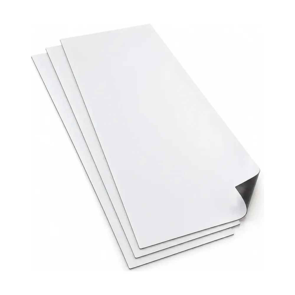 45 x 90 cm 0,800 mikron beyaz PVC kaplı tabaka magnet