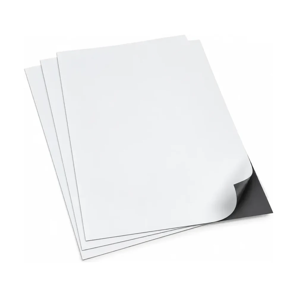 60 x 90 cm 0,800 mikron beyaz PVC kaplı tabaka magnet