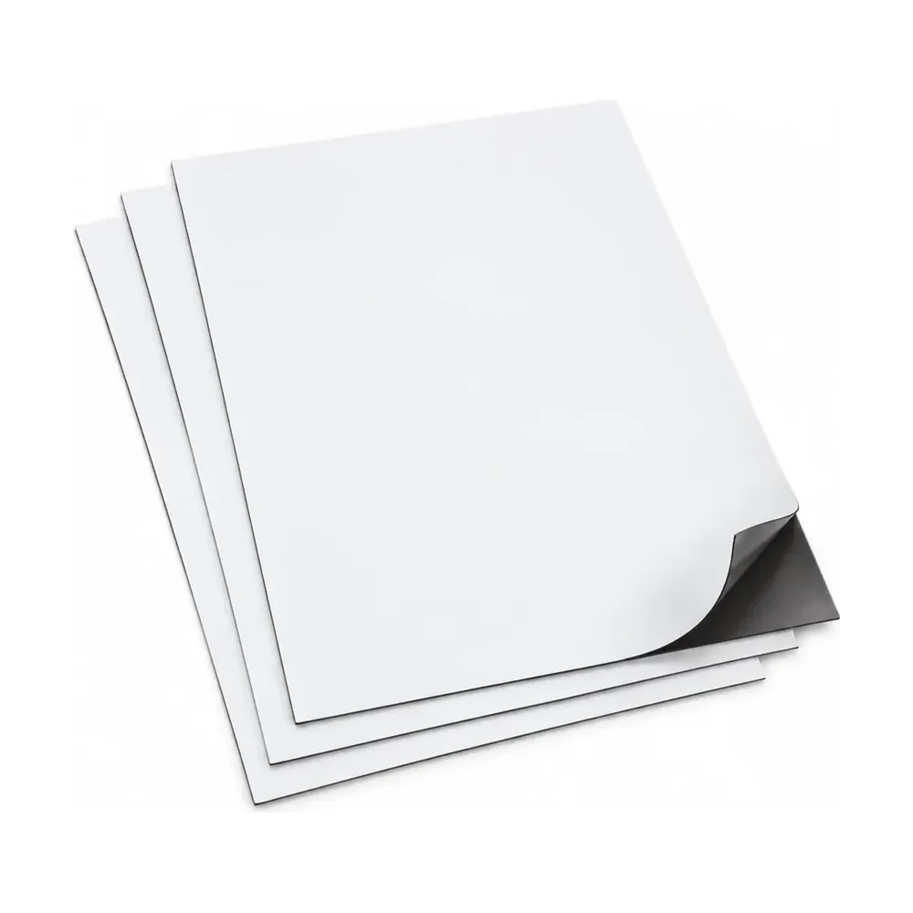 25 x 35 cm 0,800 mikron beyaz PVC kaplı tabaka magnet
