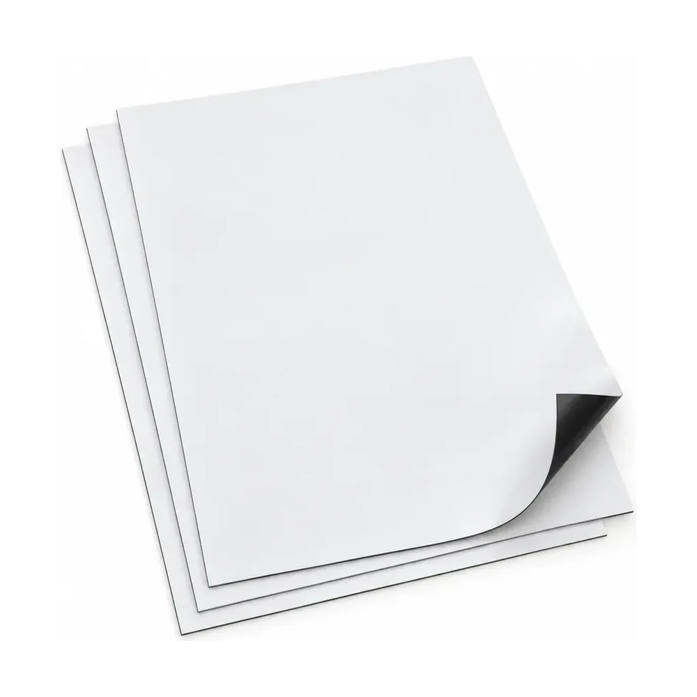35 x 50 cm 0,800 mikron beyaz PVC kaplı tabaka magnet