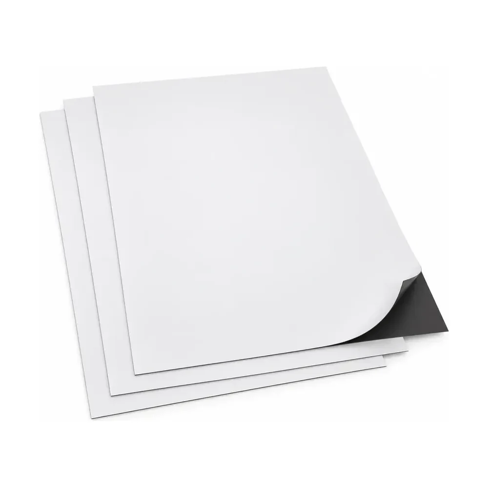 70 x 100 cm 0,800 mikron beyaz PVC kaplı tabaka magnet