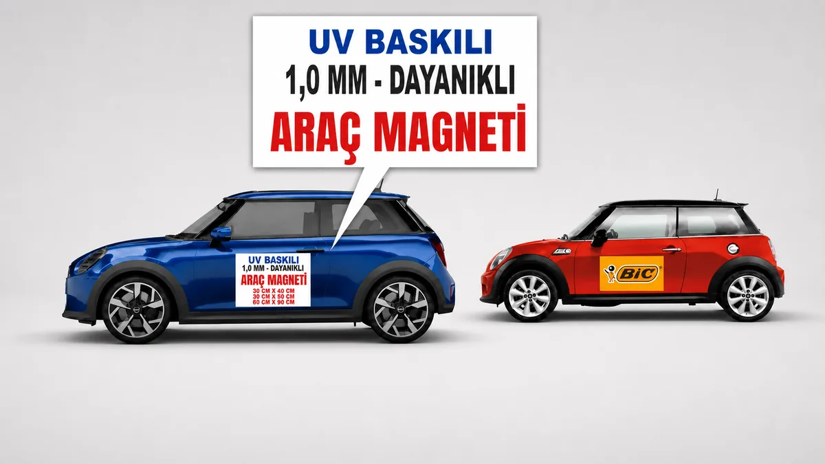 UV BASKILI ARAÇ MAGNETİ üretim örnekleri