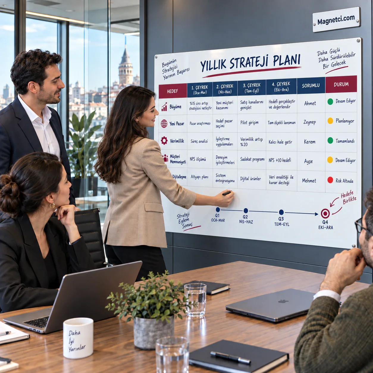 YSPM-08 yıllık strateji planı toplantı salonu senaryosu
