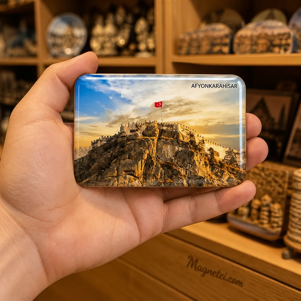 Afyonkarahisar Kalesi Zirve Surları Epoksi Magnet AFY-09