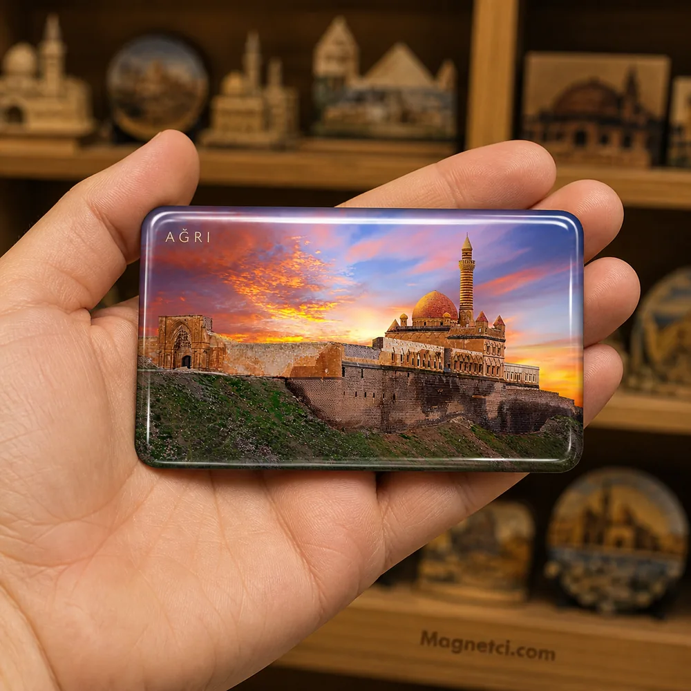 Ağrı İshak Paşa Sarayı Gün Batımı Epoksi Magnet AGR-01